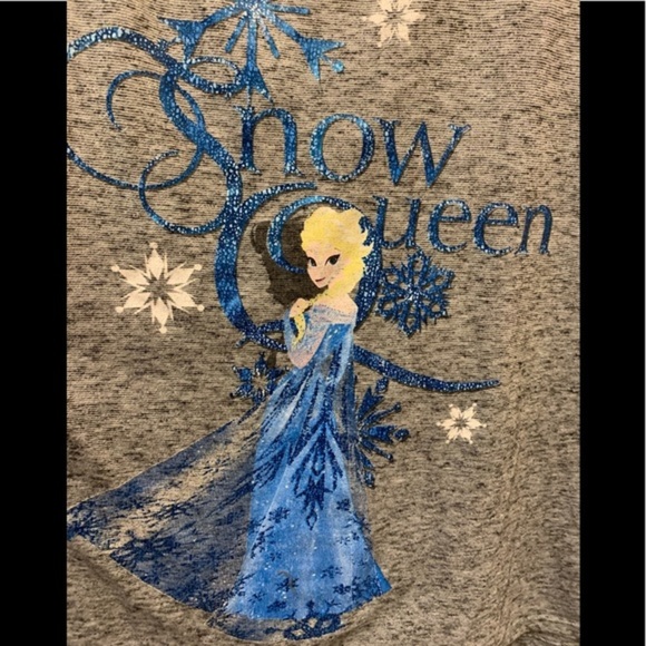 Disney’s Snow Queen Metallic Blue Tank Top Racer Back Size Large - Picture 2 of 4